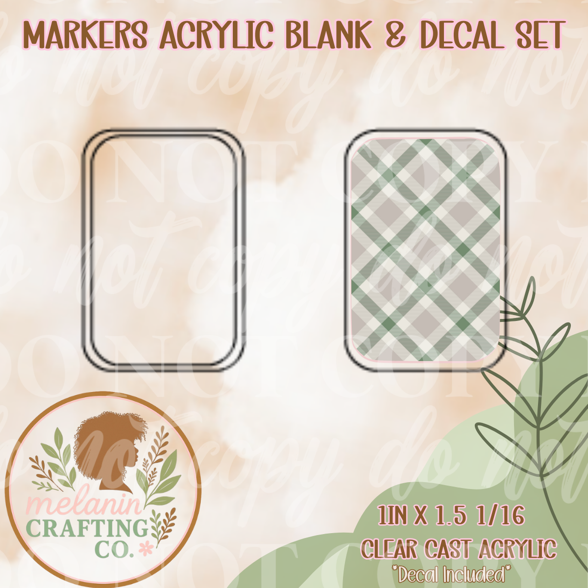 Cozy Plaid X-Ray Markers Decal Included)