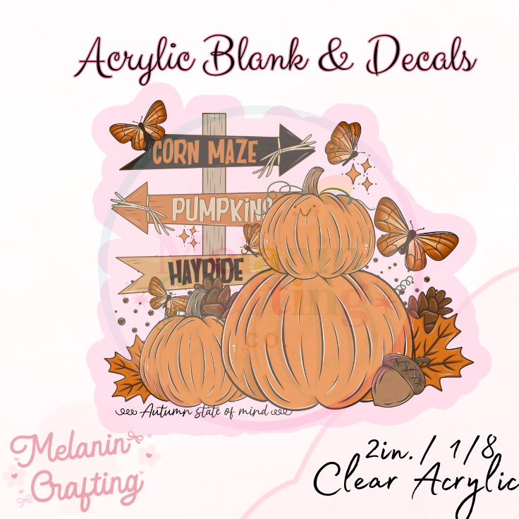 Fall Maze Acrylic Blank & Decal Set