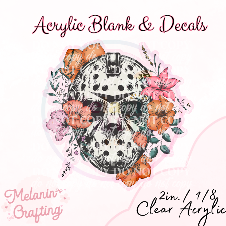 Floral Jason Acrylic Blank & Decal Set