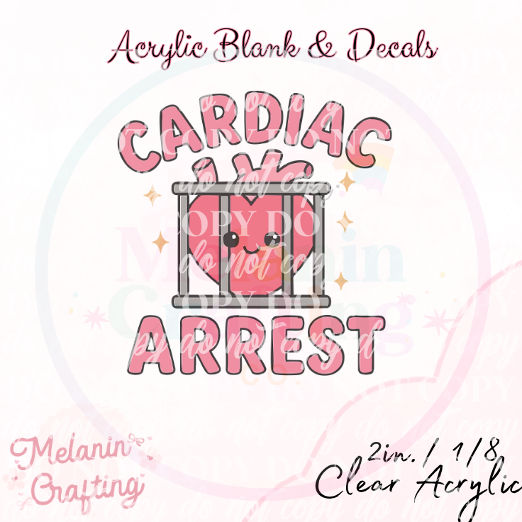 Cardiac Arrest Acrylic Blank & Decal Set