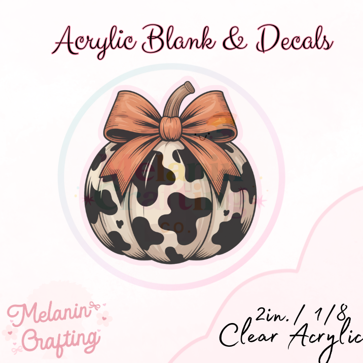 Western Pumpkin Acrylic Blank & Decal Set
