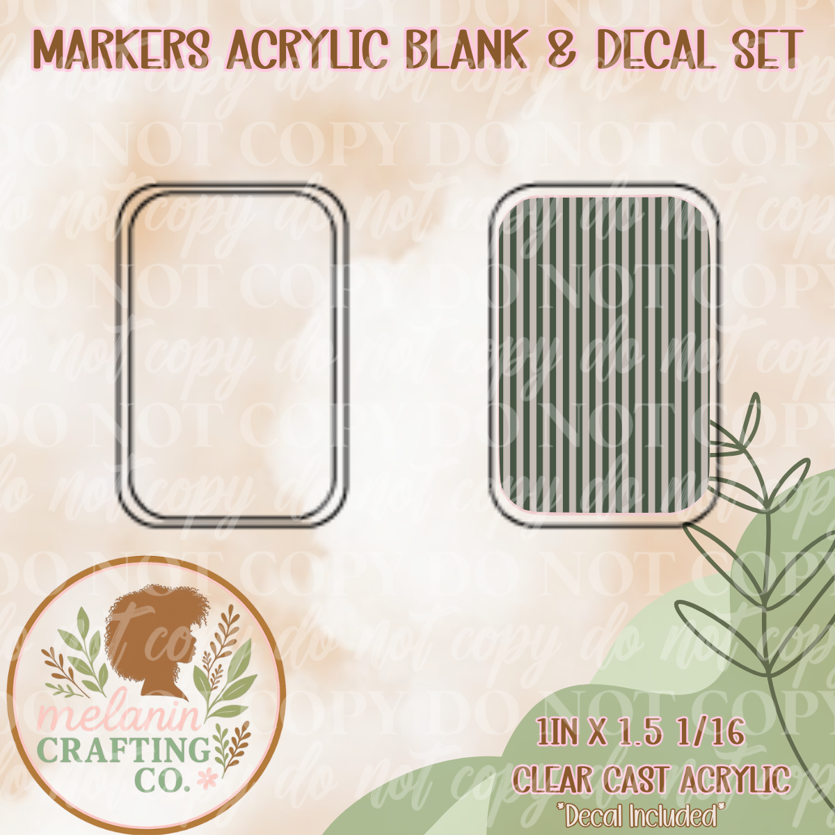 Sage Stripes X-Ray Markers Decal Included)