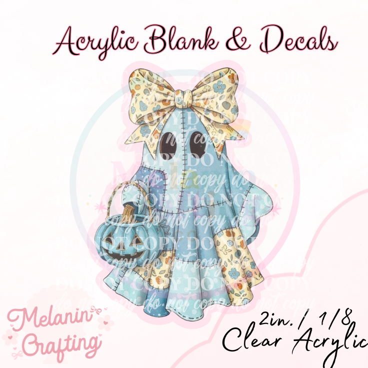 Denim Ghost Acrylic Blank & Decal Set