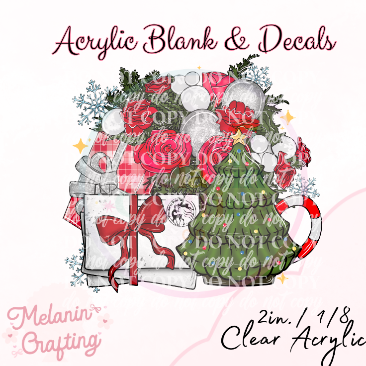 Christmas Vibes Acrylic Blank & Decal Set