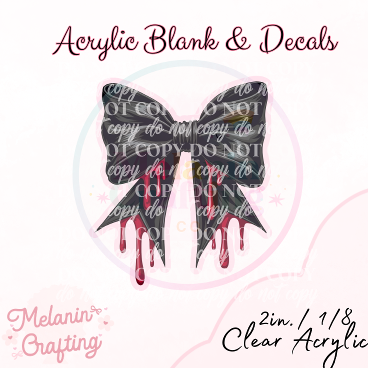 Black Gothic Halloween Acrylic Blank & Decal Set