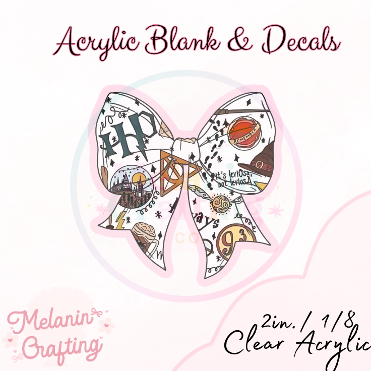 HP Bow Acrylic Blank & Decal Set