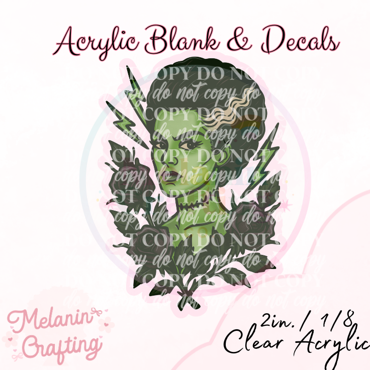 Bride Flower Acrylic Blank & Decal Set
