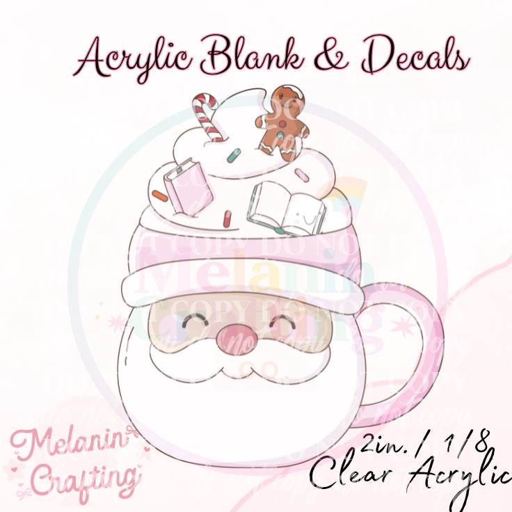 Santa Mug Acrylic Blank & Decal Set