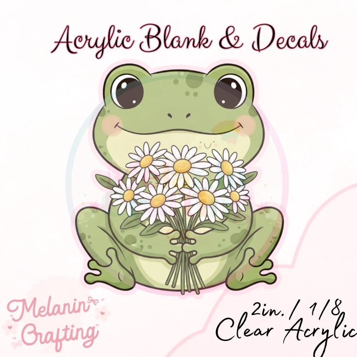 Daisy Frog Acrylic Blank & Decal Set