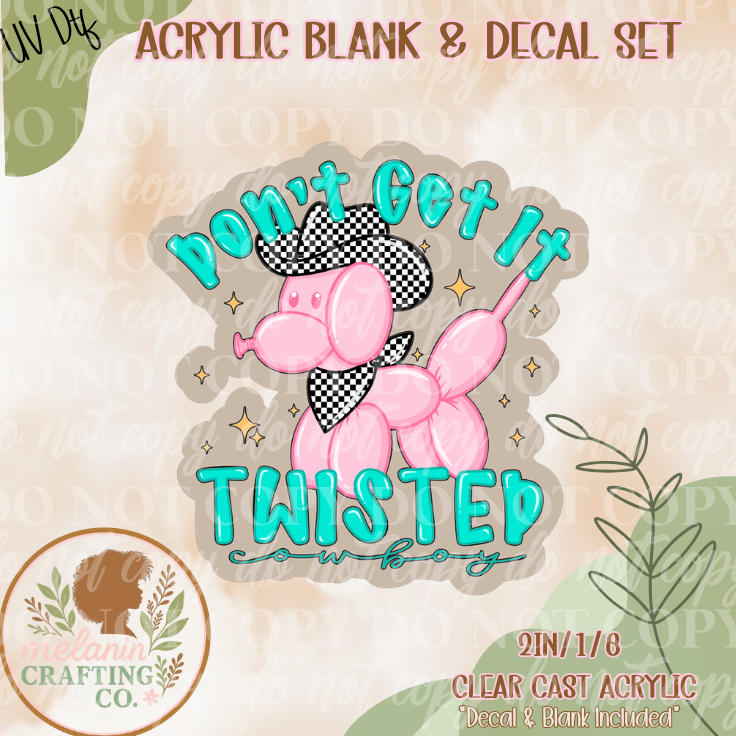 Twisted UV Dtf Acrylic Blank Set