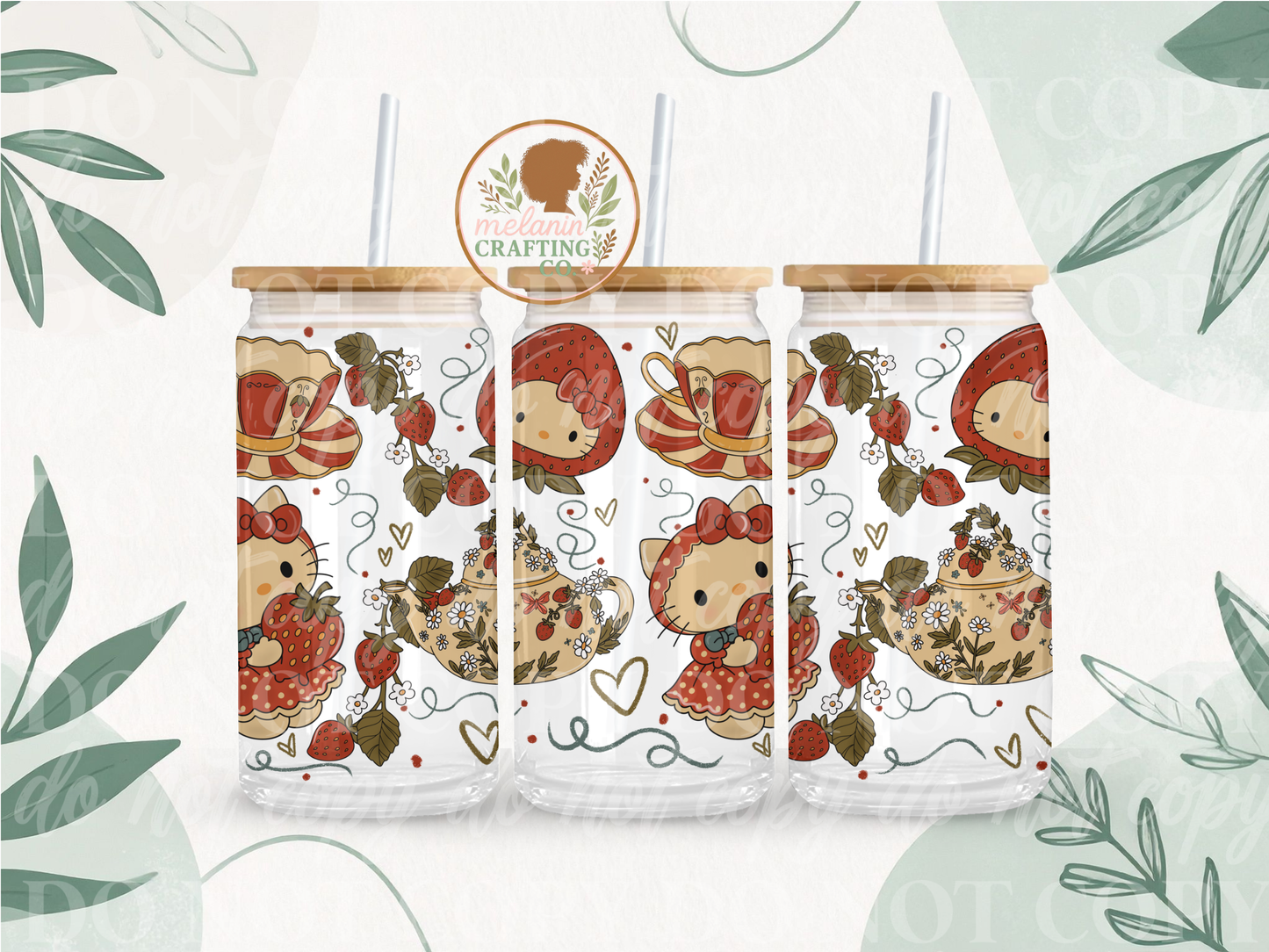 HK Strawberry Tea Party Cup Wrap