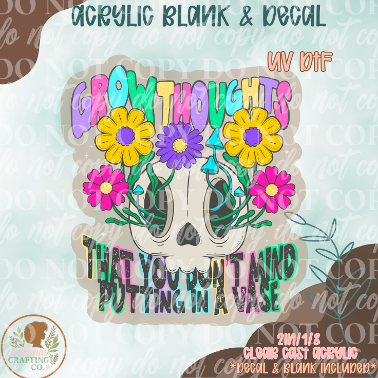 Grow Thoughts UV DTF Acrylic Blank Set