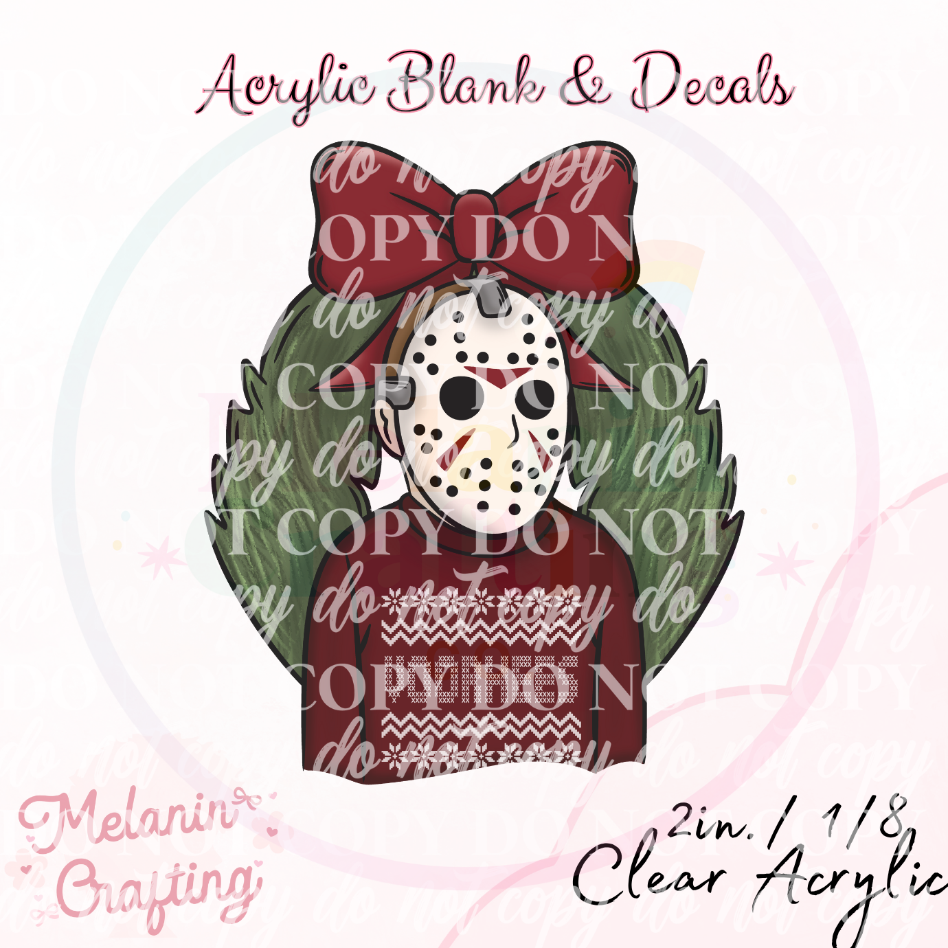 Christmas Jason Acrylic Blank & Decal Set