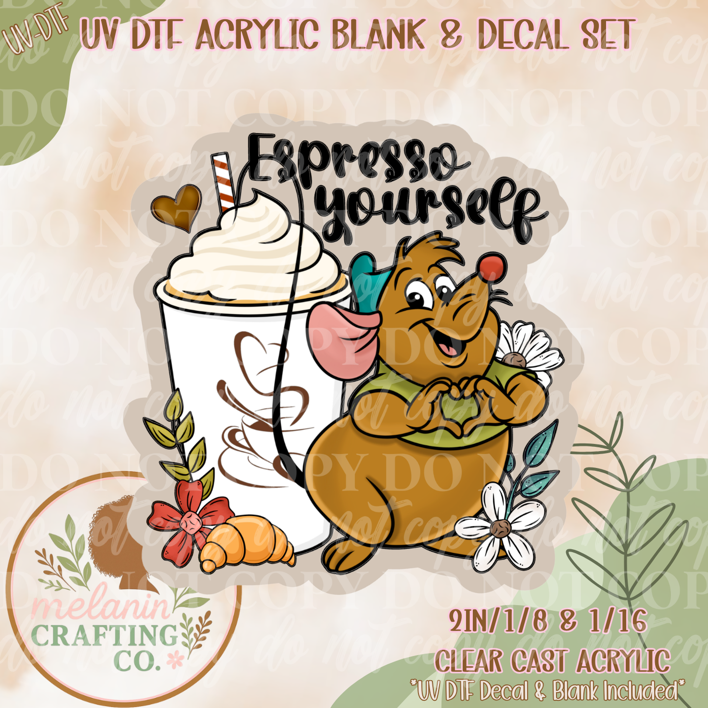 Espresso Yourself UV DTF Acrylic Blank Set