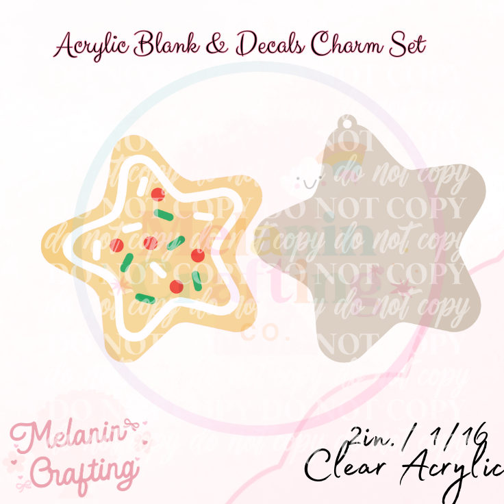 Star Sugar Cookie Charm & Decal Set