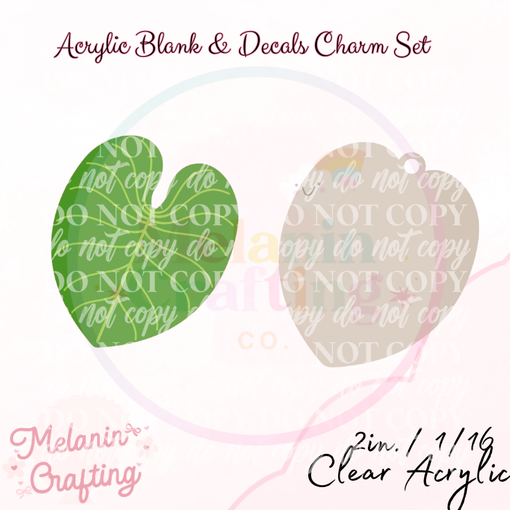 Leaf Charm & Decal Set