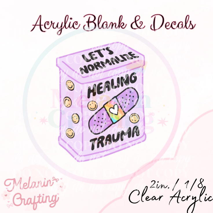 Normalize Healing Acrylic Blank & Decal Set