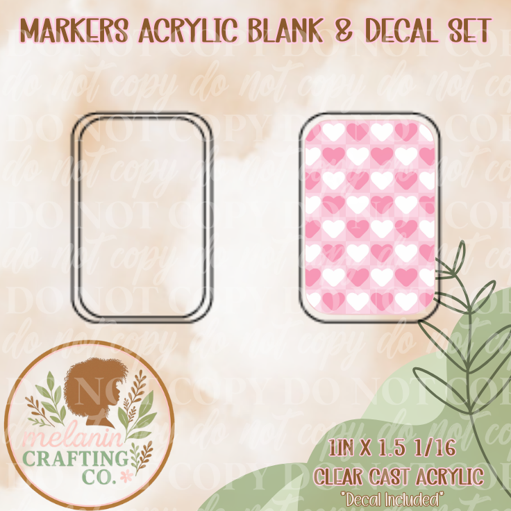 Pink Hearts X-Ray Markers ( Decal Included)