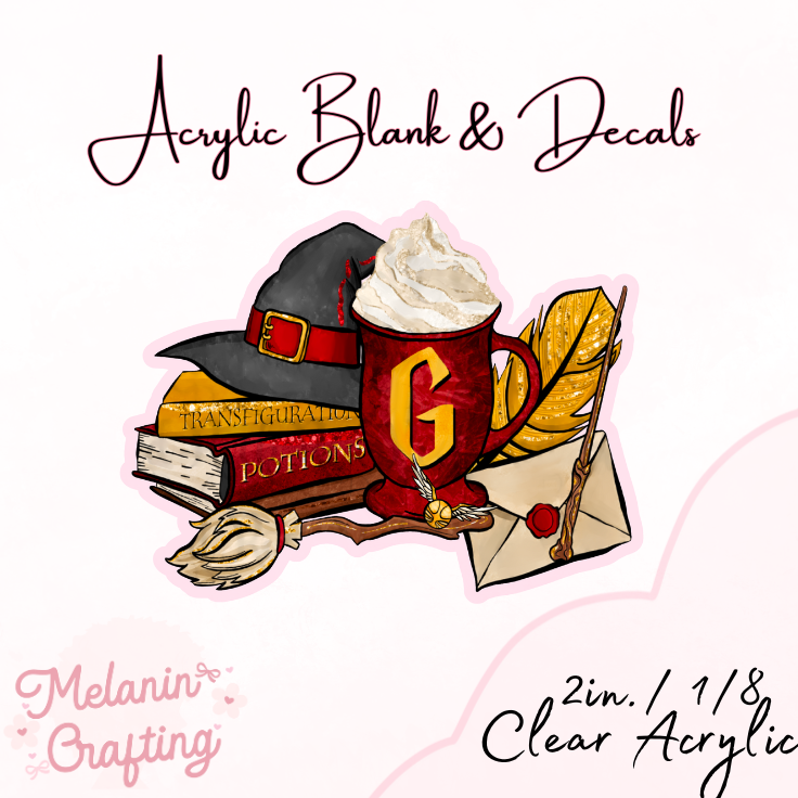 Griffyndor Acrylic Blank & Decal Set