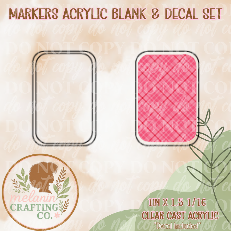 Plaid Girly X-Ray Markers Decal Included)