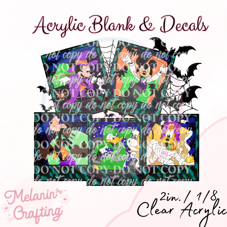 Spooky ClubHouse Acrylic Blank & Decal Set
