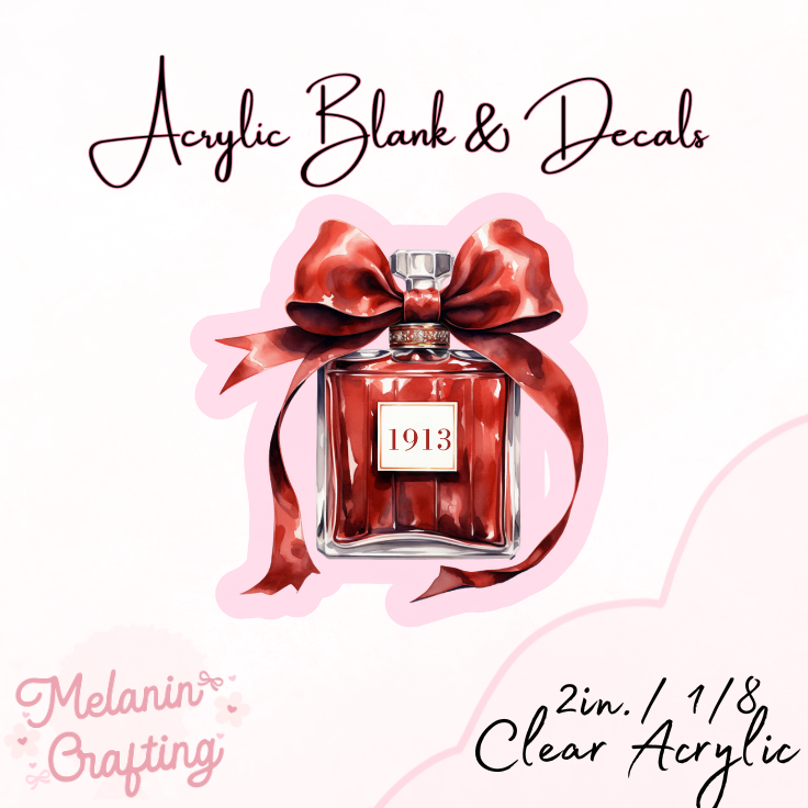 1913 Perfume Acrylic Blank & Decal Set