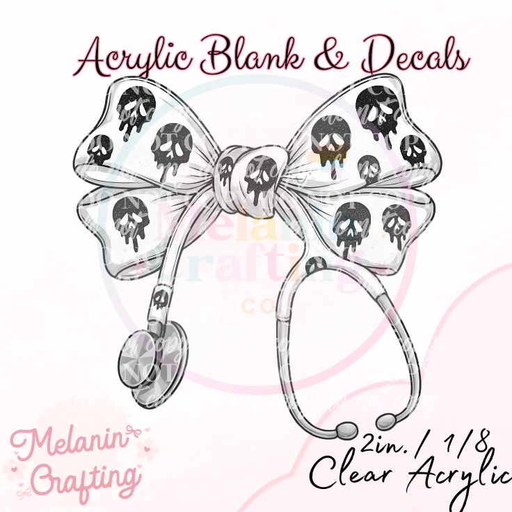 Ghoul Stethoscope Acrylic Blank & Decal Set
