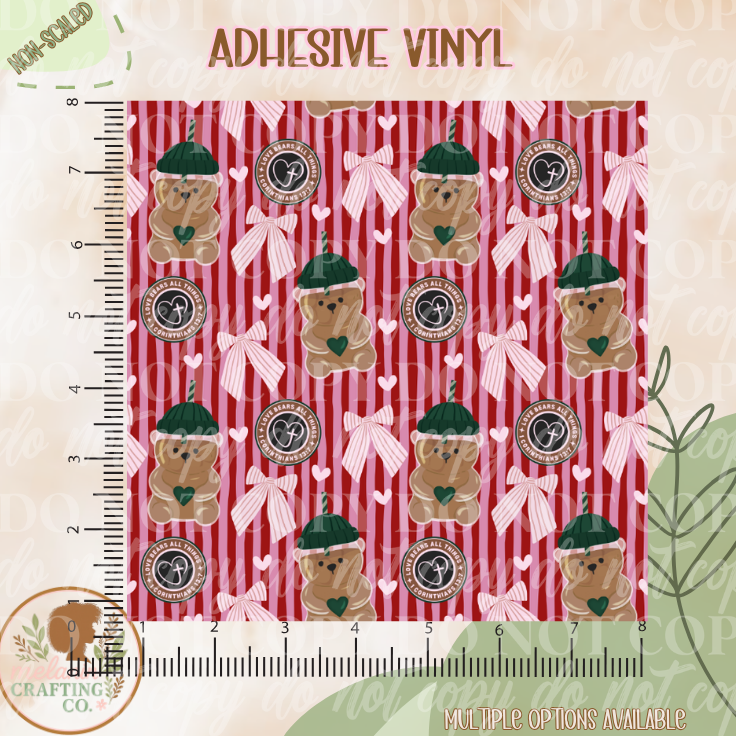 Love Starbies Bear Adhesive Vinyl