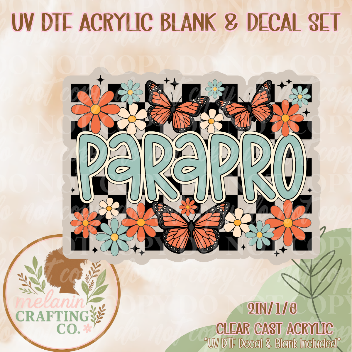 ParaPro UV Dtf Acrylic Blank & Decal Set