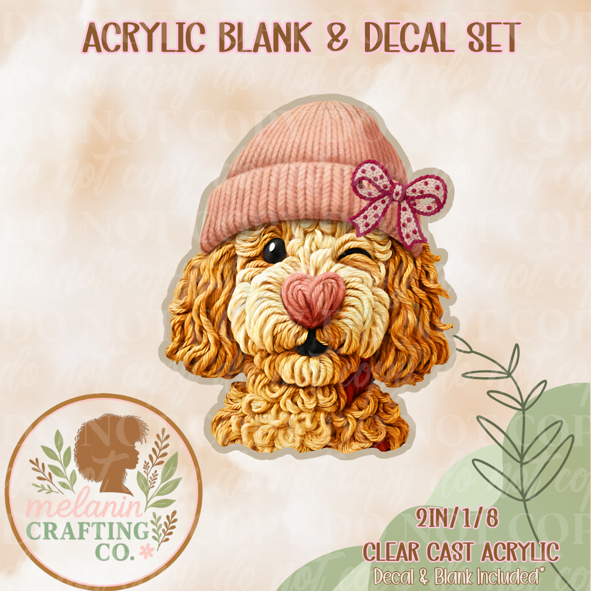 Doodle Wink Acrylic Blank & Decal Set
