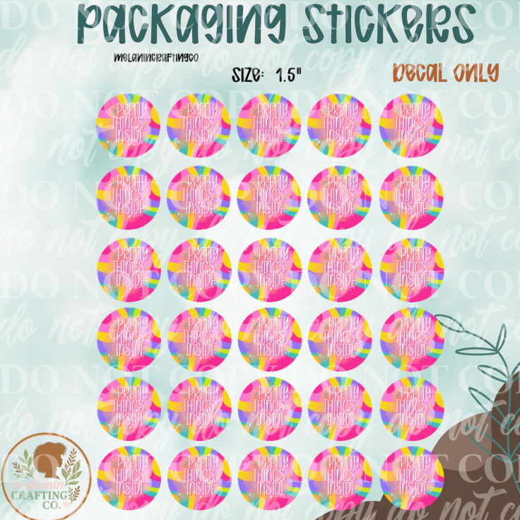 Pretty Things Inside Packaging Stickers