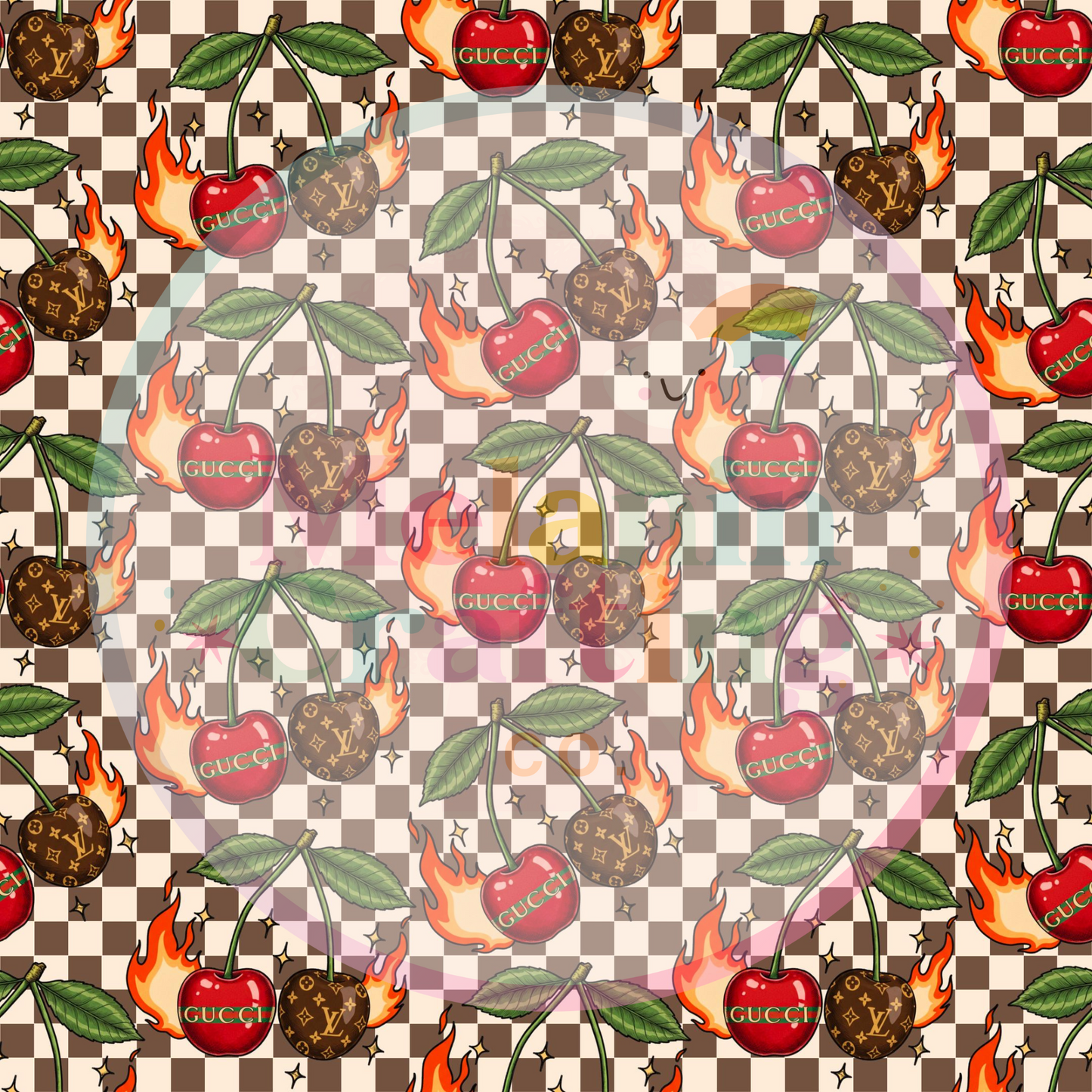 Boujee Cherries 6x6 Adhesive Vinyl