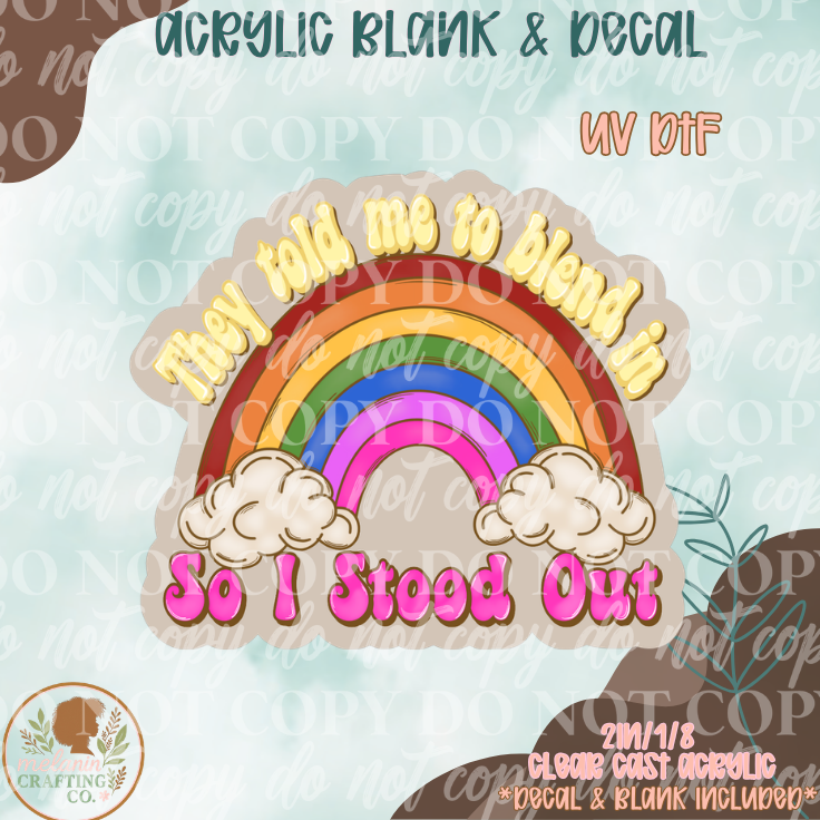 Blend In & Stand Out UV DTF Acrylic Blank Set