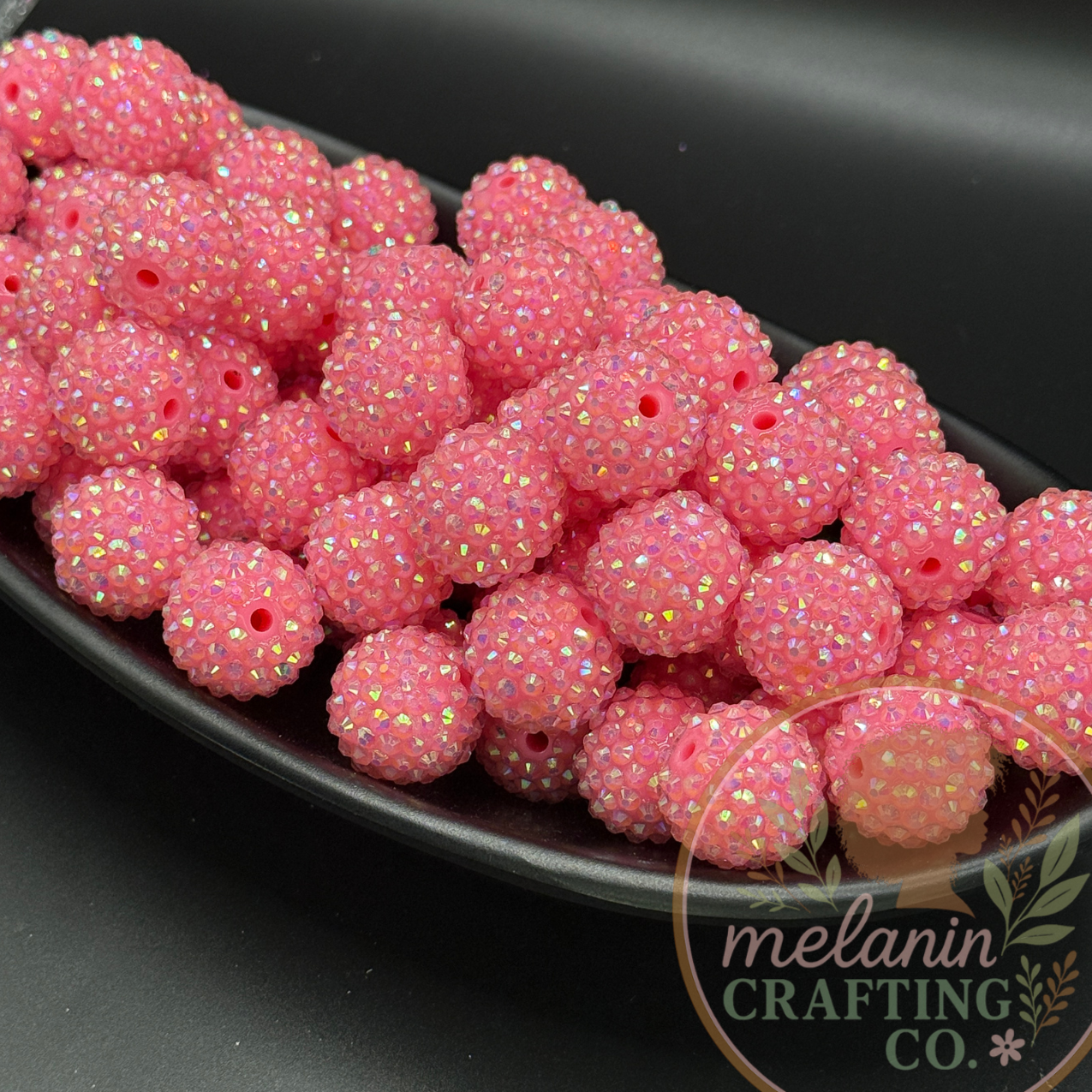 20mm Hot Pink Bubblegum Beads