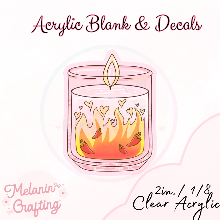 Smut Candle Acrylic Blank & Decal Set