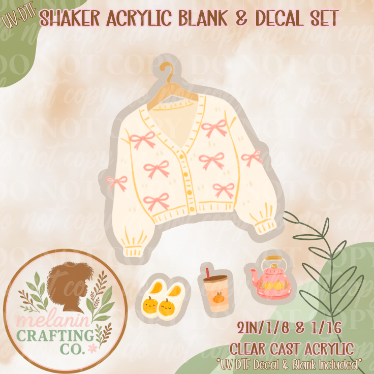 Pumpkin Spice Girly UV Dtf Shaker Set