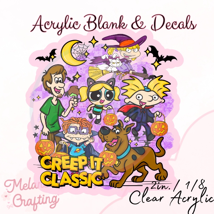 Creep It Classic Acrylic Blank & Decal Set