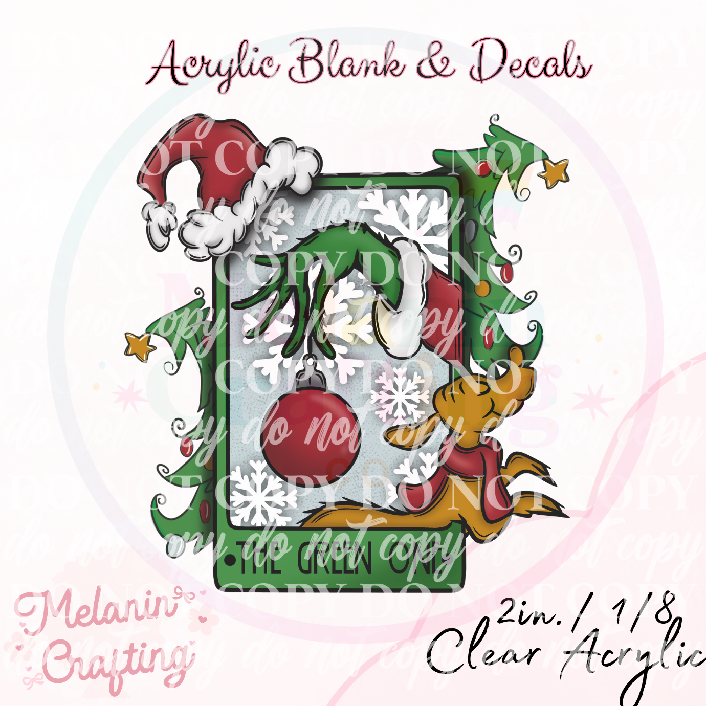 The Green One Acrylic Blank & Decal Set