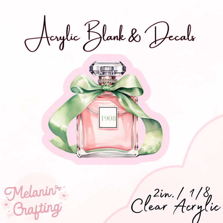1908 Perfume Acrylic Blank & Decal Set