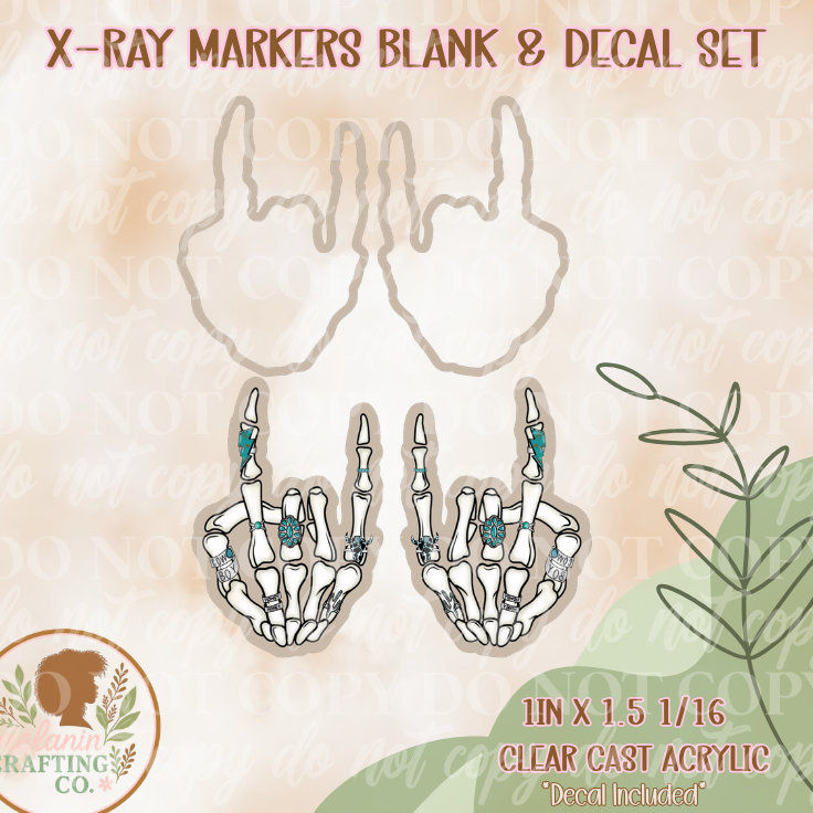 Western Skeleton X-Ray Markers (UV Dtf Included)