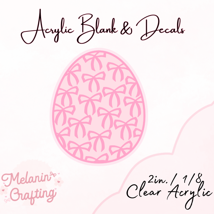 Coquette Easter Egg Acrylic Blank & Decal Set