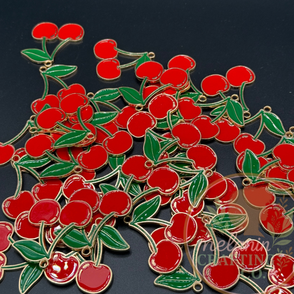 Cherry Enamel Charm