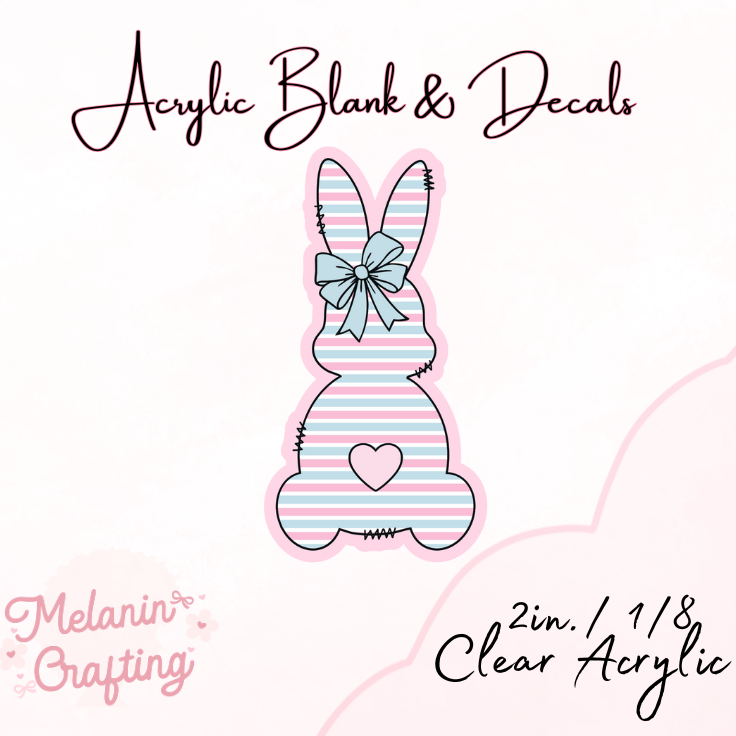L&D Blanket Bunny Acrylic Blank & Decal Set