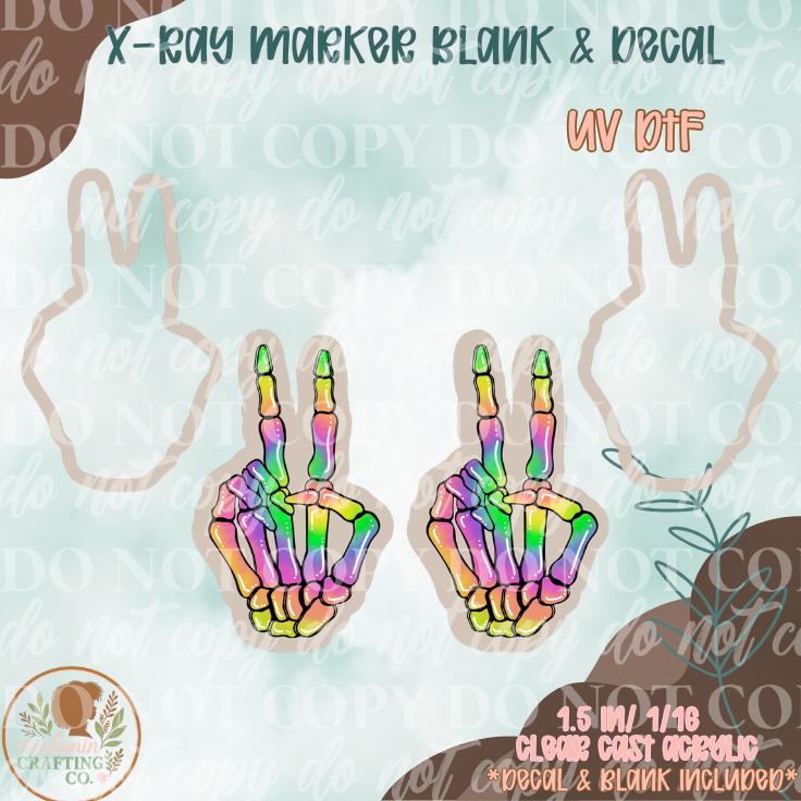 Rainbow Radiologist UV DTF X-Ray Markers (UV Dtf Included)