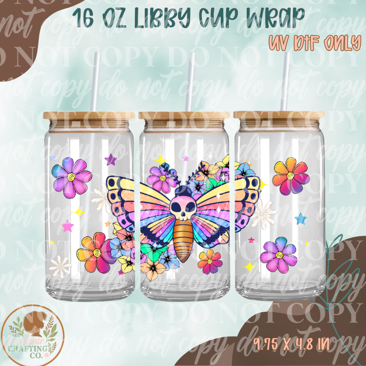 Rainbow Moth Cup Wrap