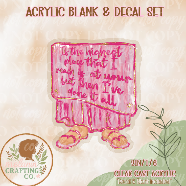 Highest Place Acrylic Blank & Decal Set