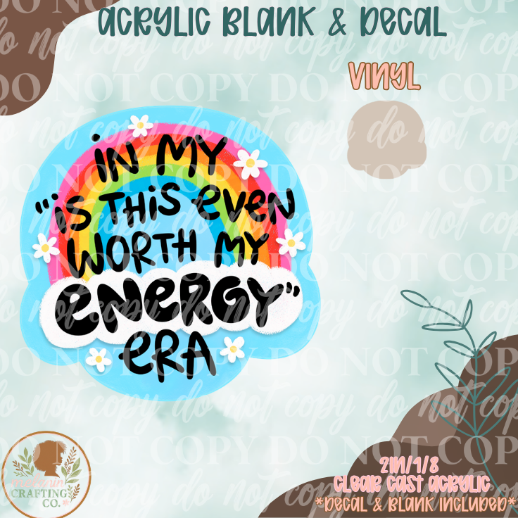 Energy Era Acrylic Blank & Decal Set