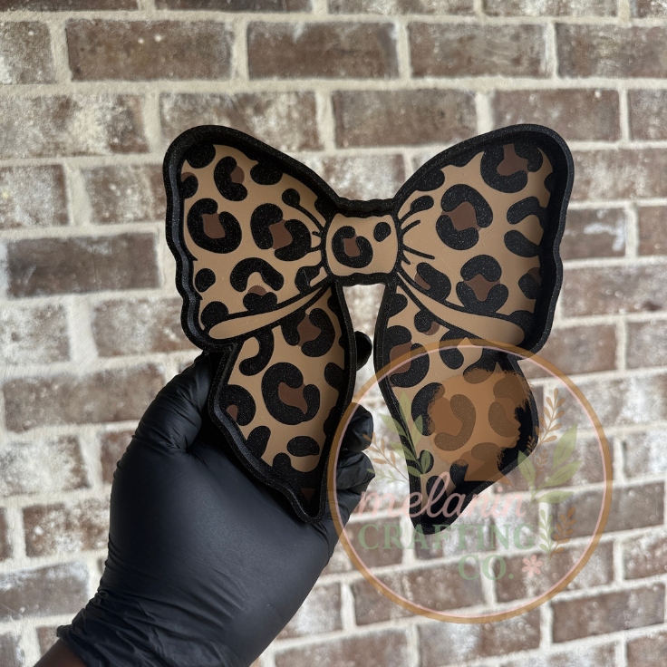 Leopard Bow Trinket Tray