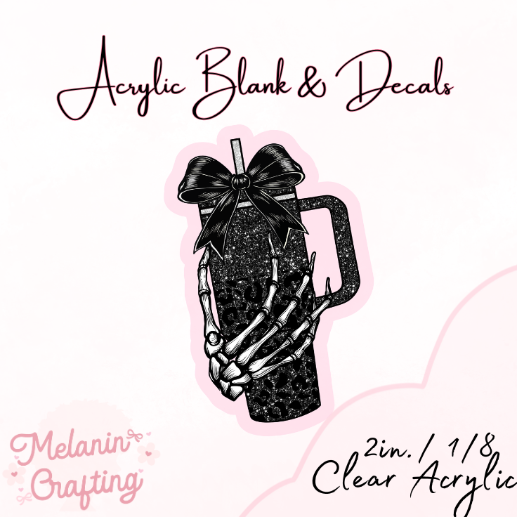 Skeleton Stanley Acrylic Blank & Decal Set