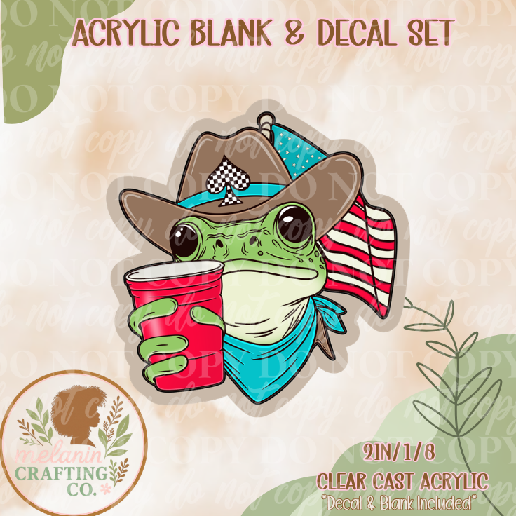 USA Frogl Acrylic Blank & Decal Set